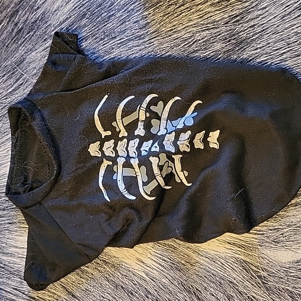 Skeleton Back Dog Shirt Small/Medium